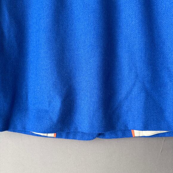 J.Crew sz 2 Blue Wool‎ ruffle bolero Jacket - Picture 7 of 7